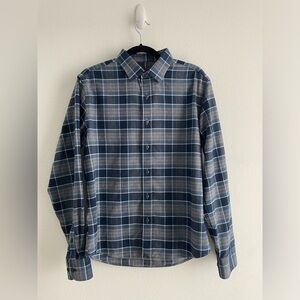 Untuckit Sonoran slim fit plaid wrinkle free flannel long sleeve 100% cotton | M